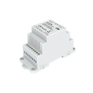 Wzmacniacz sygnału DMX512 (RDM) - 12-48 VDC - 1 kanał na 2 kanały -  splitter DMX - DIN - DA-RDM(W)