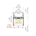 Profil aluminiowy LED 4050 - wymiary