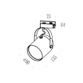 Lampa szynowa 1-fazowa QUBER 1xE27 - ML2274