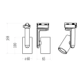 Lampa szynowa 1-fazowa TIMOR 1xGU10 - ML2284