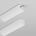 Profil aluminiowy LED CABI12 biały malowany z kloszem i  zaślepką półokrągłą