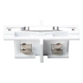 Łącznik szynoprzewodu 3-fazowego Mini - prosty biały - ML2138