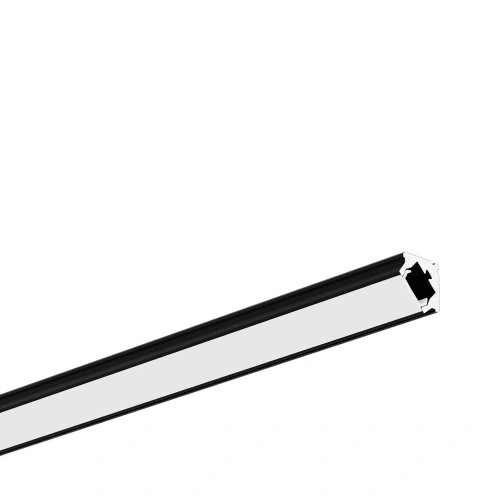 Profil aluminiowy LED PIKO-45 czarny anodowany z kloszem
