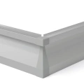 Zaślepka narożna zewnętrzna do profilu aluminiowego LED "OLIS-90Z" - szara - realizacja