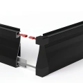 Zaślepka  narożna zewnętrzna do profilu aluminiowego LED "OLIS-90Z" - czarna - realizacja