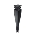 Zaślepka narożna wewnętrzna do profilu aluminiowego LED "OLIS-90W" - czarna