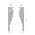 Zaślepka narożna wewnętrzna do profilu aluminiowego LED "OLIS-90W" - wymiary