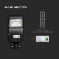 Solarna lampa uliczna LED z czujnikiem ruchu 6W 800lm 6000K - VT-ST63W