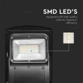 Solarna lampa uliczna LED z czujnikiem ruchu 6W 800lm 6000K - VT-ST63W