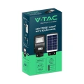 Solarna lampa uliczna LED z czujnikiem ruchu 6W 800lm 6000K - VT-ST63W