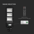Solarna lampa uliczna LED z czujnikiem ruchu 12W 1200lm 6000K - VT-ST180W