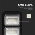 Solarna lampa uliczna LED z czujnikiem ruchu 12W 1200lm 6000K - VT-ST180W