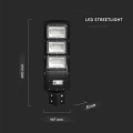 Solarna lampa uliczna LED z czujnikiem ruchu 12W 1200lm 6000K - VT-ST180W