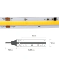 Cyfrowa taśma LED COB WS2811 24V 12W 75lm/W ciepła 3000K CRI90 - 60 pikseli/mb  - sekcja cięcia