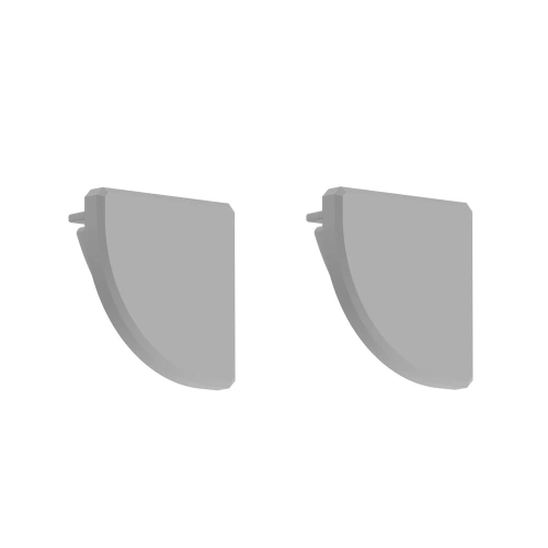 Zaślepka szara do profilu aluminiowego LED "KOPROMA-R" - kpl. 2 szt.