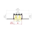 Profil aluminiowy LED KOZUS-BD - wymiary
