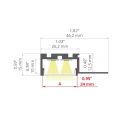 Profil aluminiowy LED KOZMA-22-BOK - wymiary