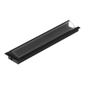 Profil aluminiowy LED DIAGONAL10 czarny z kloszem i zaślepkami