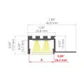 Profil aluminiowy LED KOZUS-BOK - wymiary