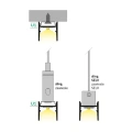 Profil aluminiowy LED COZY12 czarny z kloszem - sposób montażowy z uchwytem i zawiesiem