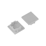 Zaślepka srebrna do profilu aluminiowego LED HOOD14 - kpl. 2 szt.