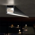 Profil aluminiowy LED LEVEL12 anodowany z kloszem - realizacja z przekrojem
