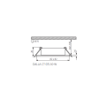 Sufitowa oprawa DALLA CT-DTL50-W - ruchoma - aluminium - rysunek techniczny