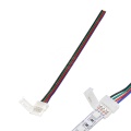 Złącze do taśmy LED - KLIP - RGB 10mm jednostronne z przewodem