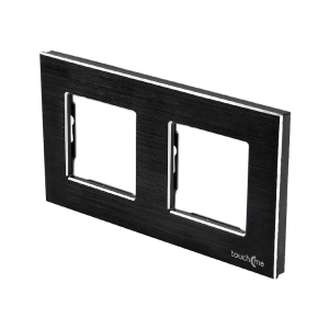 Aluminiowa ramka podwójna czarna - TM616B - TOUCHME 