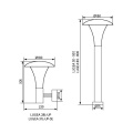 Lampa ogrodowa stojąca LUGEA 80 - stal nierdzewna - Rysunek Techniczny