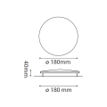 Lampa elewacyjna LED 9W 990lm - biała - VT-743 - rysunek techniczny
