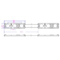 Moduł LED 3 diody 2835 - IP67 12V 0.72W - Soczewka - rysunek techniczny