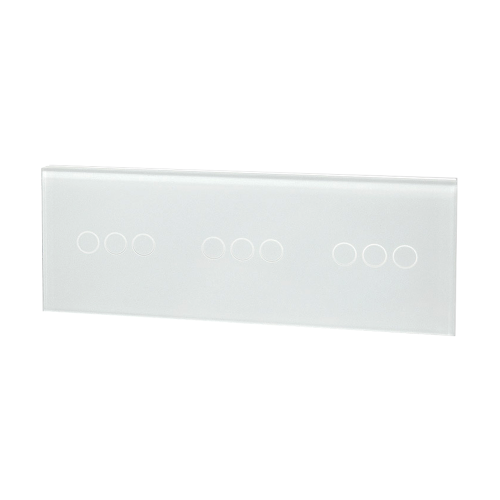 Szklany panel dotykowy potrójny biały - 9-sekcyjny - TM703703703W - TOUCHME