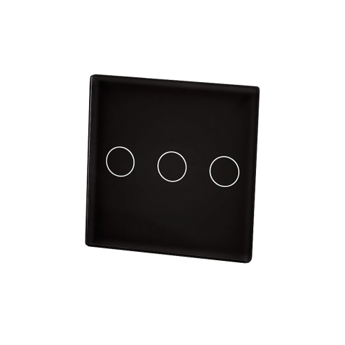 Mały szklany panel dotykowy pojedynczy czarny - 3-sekcyjny - TM532B - TOUCHME