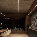 Profil aluminiowy LED LEVEL12 anodowany z kloszem - realizacja