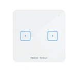 Włącznik szklany dotykowy dwupolowy - przewodowy SBUS -  4A 24V - WS-02m - biały - Sinum