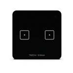 Włącznik szklany dotykowy dwupolowy - przewodowy SBUS -  4A 24V - WS-02m - czarny - Sinum