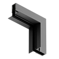 Łącznik szynoprzewodu magnetycznego podtynkowego 10mm typ "L" - dolny czarny - ML2187