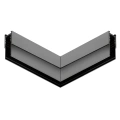 Łącznik szynoprzewodu magnetycznego natynkowego 10mm typ "L" - boczny czarny - ML2184