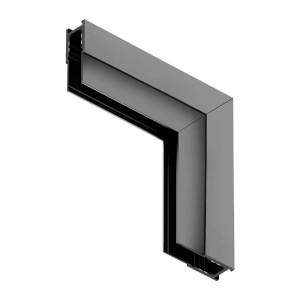 Łącznik szynoprzewodu magnetycznego natynkowego 10mm typ "L" - dolny czarny - ML2183