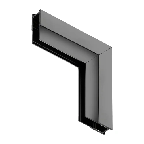 Łącznik szynoprzewodu magnetycznego natynkowego 10mm typ "L" - dolny czarny - ML2183