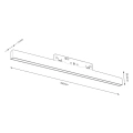 Lampa szynowa LED magnetyczna 15W 3000-6000K 48V - 10mm czarna - ML2174 - wymiary