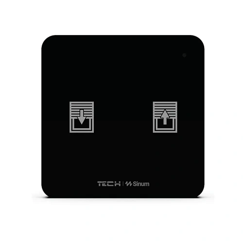 Włącznik rolet szklany dotykowy - bezprzewodowy WTP - 0,5A 230V - WZ-02 - czarny - Sinum