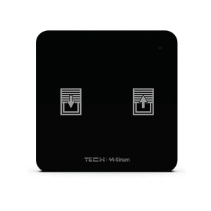 Włącznik rolet szklany dotykowy - przewodowy SBUS - 0,5A 24V - WZ-02m - czarny - Sinum