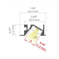 Profil aluminiowy LED MICRO-30DEG-K - wymiary