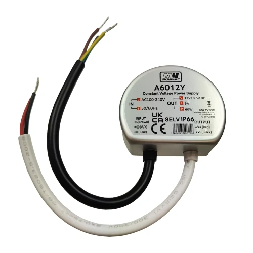 Zasilacz napięciowy hermetyczny do puszki IP66 12V 5A 60W - A6012Y