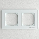 Szklana ramka podwójna biała - FG-02 - Sinum