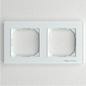 Szklana ramka podwójna biała - FG-02 - Sinum