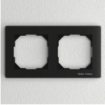 Szklana ramka podwójna czarna - FG-02 - Sinum