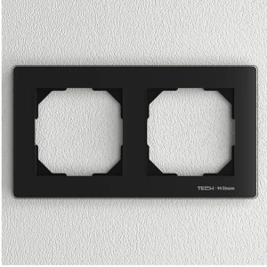 Szklana ramka podwójna czarna - FG-02 - Sinum